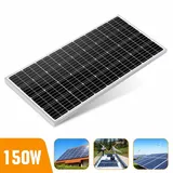 150W Solarpanel Solarmodul 12V Monokristallin 150 Watt für Wohnmobil Camping Pumpen