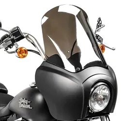 Lampenmaske MG5 passend für Harley Davidson Dyna Low Rider / S 99-17 Lampen Verkleidung schwarz matt-rauchgrau Craftride