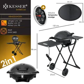 Kesser Elektrogrill 2in1 Tischgrill 2400 Watt schwarz