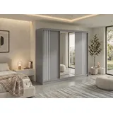 MKS Schiebetürenschrank DIANA 240 x 216 x 61 cm Grau