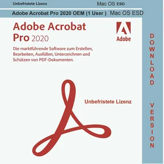 Adobe Acrobat Pro 2020 Mac ESD