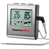 ThermoPro TP16 Digitales Bratenthermometer Ofenthermometer Fleischthermometer Grillthermometer Küchen Thermometer mit Timer für BBQ, Grill, Smoker