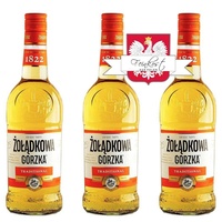 (EUR 18,66/L) 3x Zoladkowa Gorzka Wodka 38% vol. 500ml Traditional Flavoured