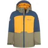 TROLLKIDS Hardanger Jacke - Golden Yellow / Mystic Blue / Moss - 152