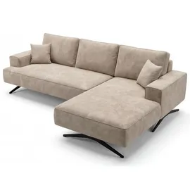 GRAINGOLD Ecksofa Leto Beige Rechts