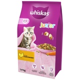 whiskas Junior 6x1,4 kg Trockenvollnahrung für Kätzchen mit leckerem Huhn