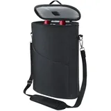 Yuhtech Weinkühltasche für 2 Flaschen, isoliert, auslaufsicher, Kühlrucksack mit Schultergurt, tragbare Weintasche für Reisen, Picknick, Camping, Angeln