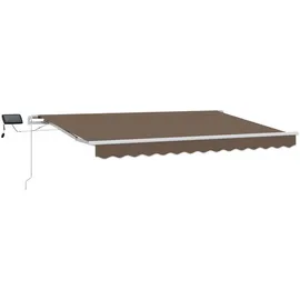 vidaXL Einziehbare Markise 500 x 300 cm taupe