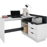 byLIVING Eckschreibtisch Bern Weiß