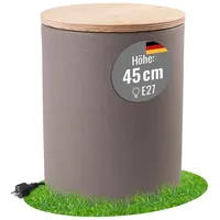 8 seasons DESIGN Leuchttisch Shining Drum inkl. Deckel, taupe