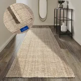 Villeroy & Boch Teppich Rosalie Juteteppich, rechteckig, Höhe: 10 mm, Läufer, 100% Jute, Natur, Wohnzimmer, Esszimmer, Schlafzimmer, GRS weiß 80 cm x 200 cm x 10 mm