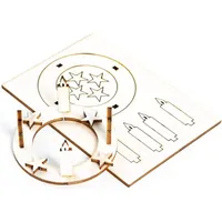 Logbuch-Verlag Weihnachtsfigur 9 Adventskränze aus Holz - Adventskranz Miniatur (9 St) beige