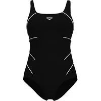 Arena Damen Jewel Low Cup R One Piece Swimsuit, Black-White, 48 EU