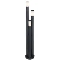 ETC Shop Stehleuchte, Edelstahl, anthrazit, 3-Säulen, H 170 cm