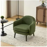 LuxusKollektion Cocktailsessel Sessel Cocktailsessel Loungesessel Lesesessel 113kg Cord-stoff Grün