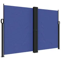 furnicato Seitenmarkise 160 x 600 cm Blau Polyester