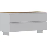 MODERANO LECCO 110 x 49 x 33 cm 2 Schubladen weiß / weiß matt