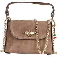 FLORENCE Umhängetasche Wildleder Taupe/Beige