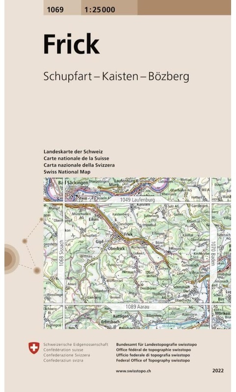 Landeskarte Der Schweiz 1069 Frick, Karte (im Sinne von Landkarte)