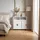 [en.casa] Fadeskimma Beistellschrank 69,5 x 71,5 x 20 cm Weiß