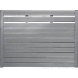 BM Massivholz Sichtschutzzaun-Element Typ 139 180 cm x 135 cm Basaltgrau