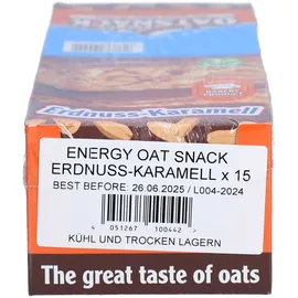 Energy Oatsnack Davina OatSnack, 15 x 65 g Riegel Erdnuss-Karamell