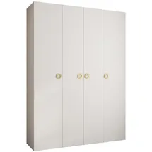 abiks möbel Drehtürenschrank COMO 180 x 245,5 x 40 cm Weiß/Gold