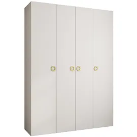 abiks möbel Drehtürenschrank COMO 180 x 245,5 x 40 cm Weiß/Gold