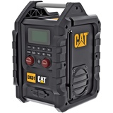 CAT Akku Baustellenradio Baustellen Radio Akku Radio 18V Tragbares Radio USB-Ausgang, mit AUX-IN DAB FM und Bluetooth 3.5mm Schutzklasse IP54 2X Stereo-Lautsprecher (ohne Akku) mit AC Ladekabel