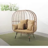 Concept-usine - Sessel auf Füßen 2-Sitzer aus Harz mit Rattan-Effekt jane