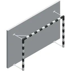 Klappbares Handballtor aus Aluminium ROT No Size