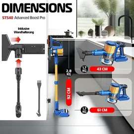Kesser Akku Staubsauger Blau / Gold