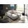 KAWOLA Relaxsessel CARA Feincord 75 x 90 x 200 cm Silber mit Kissen