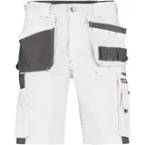 DASSY Zweifarbige Arbeitsshorts mit Holstertaschen, weiß/zementgrau, Gr. 52