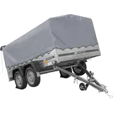 Zweiachsanhänger 264x150 UNITRAILER GARDEN 265/2 KIPP mit H-800 Rahmen und grauer Plane