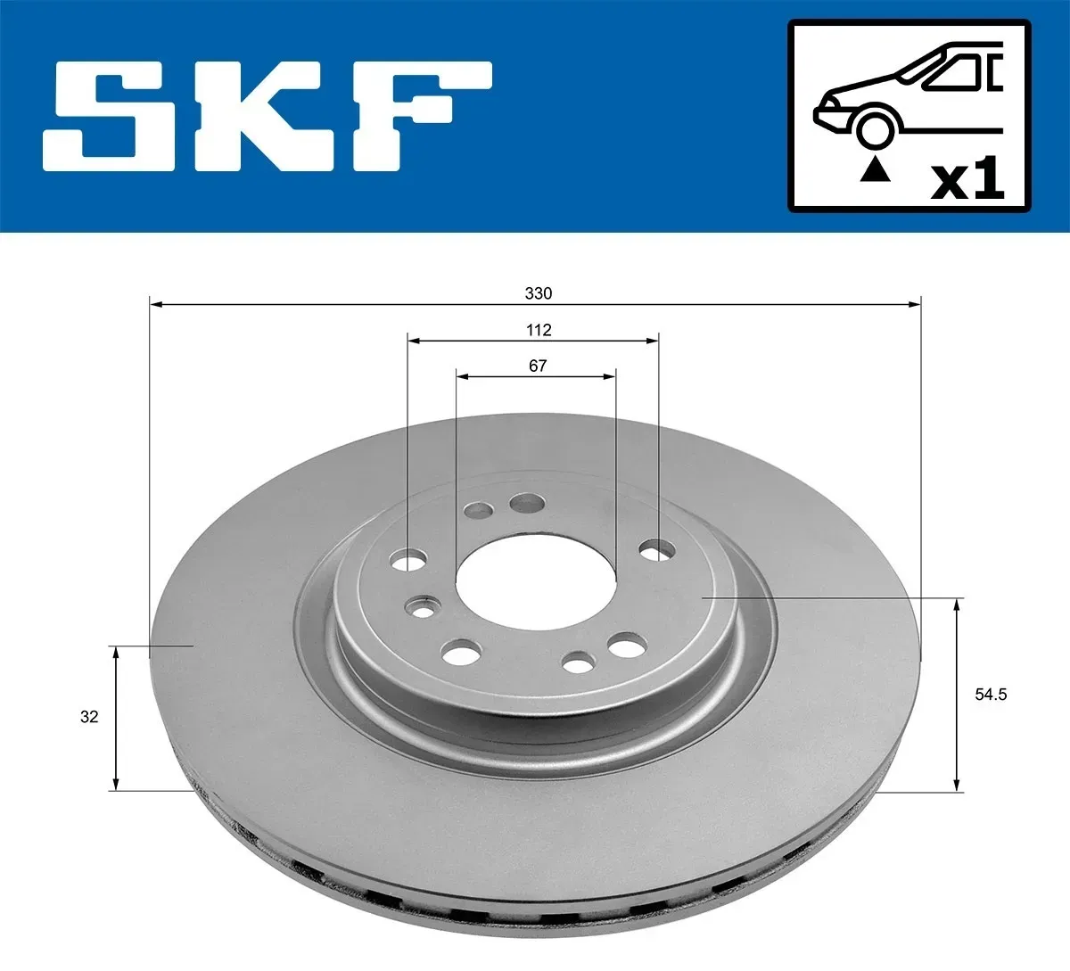 SKF Bremsscheibe vkbd81183v1 330mm 32mm für Mercedes