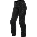 Dainese Drake 2 Super Air Tex Pants Wmn, Belüftete Motorradhose, Stoff, für die Sommer-Saison, mit abnehmbaren Protektoren, Frau, Schwarz/Schwarz, 40