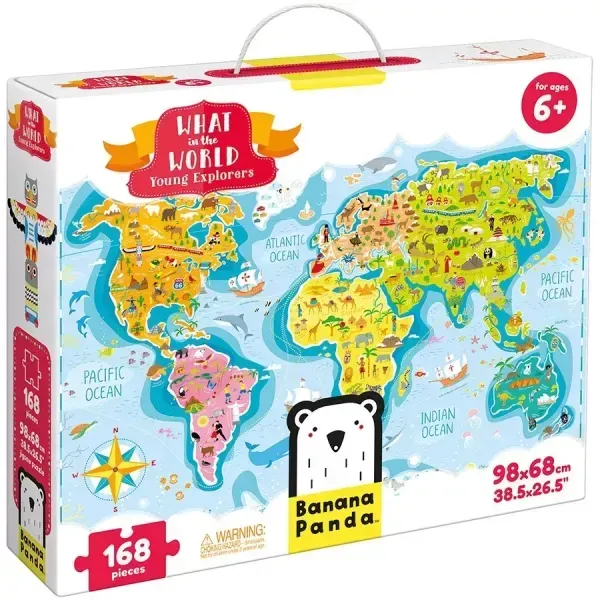 Banana Panda: Was passiert in der Welt? Puzzle – 168 Teile