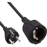 InLine InLine® Schutzkontakt-Verlängerung ST / BU, schwarz, 7m