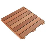 ROG-Gardenline Holzfliesen 4x FSC Bangkirai Fliese 50x50 cm 1 m2 Holzfliese Terrassenfliese, Bangkirai braun