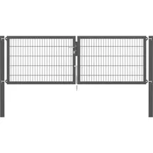 GAH Alberts Doppeltor Flexo Plus 300 cm x 100 cm Pfosten 100 cm x 100 cm Anthrazit