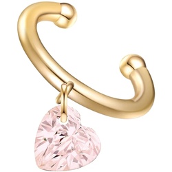 Glanzstücke München Ohrklemme Herz Sterling Silber Spinell in Roségold Gold Damen 