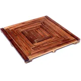 Brillibrum Badematte Duschmatte Teakholz Baderost Teak Badematte Duschmatte Holz Saunamatte, Variante 2 (50 x 50 cm) Variante 2 (50 x 50 cm)