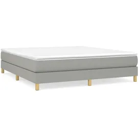 vidaXL Bettgestell ohne Matratze Hellgrau 160x200 cm Stoff