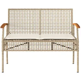 vidaXL Gartenbank mit Kissen 108 x 57 x 85 cm Beige
