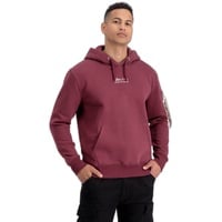 Alpha Industries Organics EMB Hoody Kapuzensweat für Herren Organic Burgundy