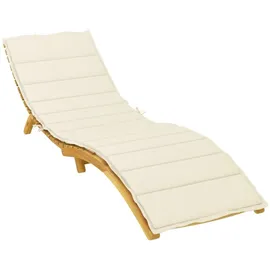 vidaXL Sonnenliegen Auflage 200 x 50 x 3 cm creme 1 St.