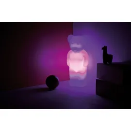 authentics Lumibär Dekoleuchte LED, Leuchtfigur in Bärenform mit Fernbedienung, Polyethylen, Weiß, 523700
