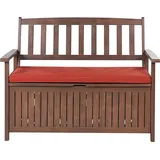 Beliani Gartenbank 120 x 91 x 60 cm Dunkelbraun
