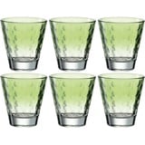 LEONARDO HOME 025898 Trinkglas OPTIC 6er-Set 215 ml hellgrün, Glas, Grün